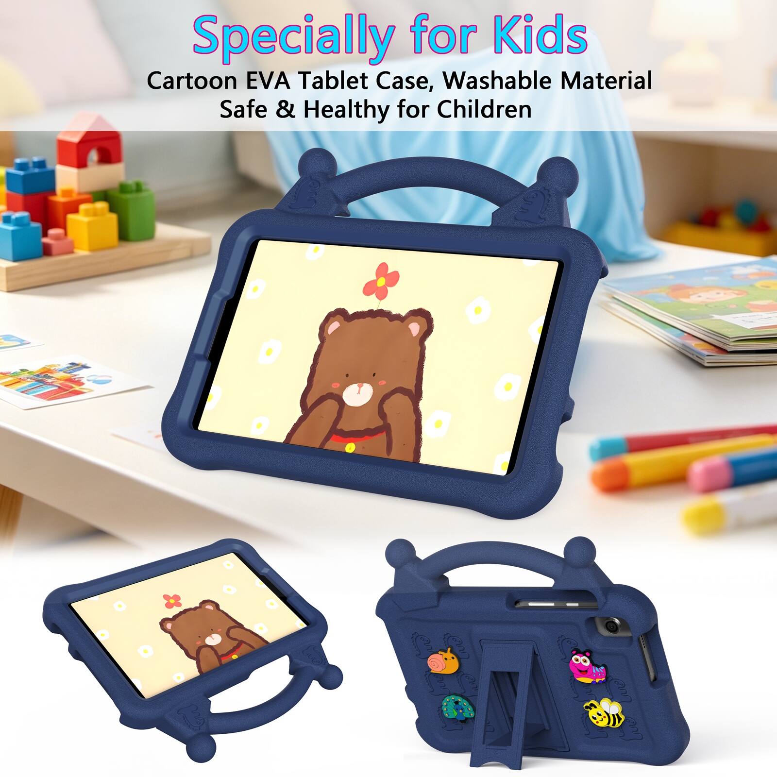 Specially for Kids Cartoon EVA Tablet Case, Washable Material Safe & Healthy for Children