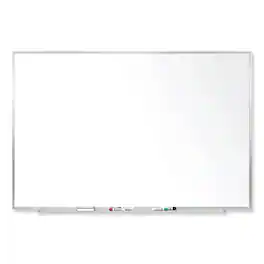 Ghent - REMOVE - Magnetic Porcelain Whiteboard with Aluminum Frame, 96.5" x 48.5", White Surface, Satin Aluminum Frame