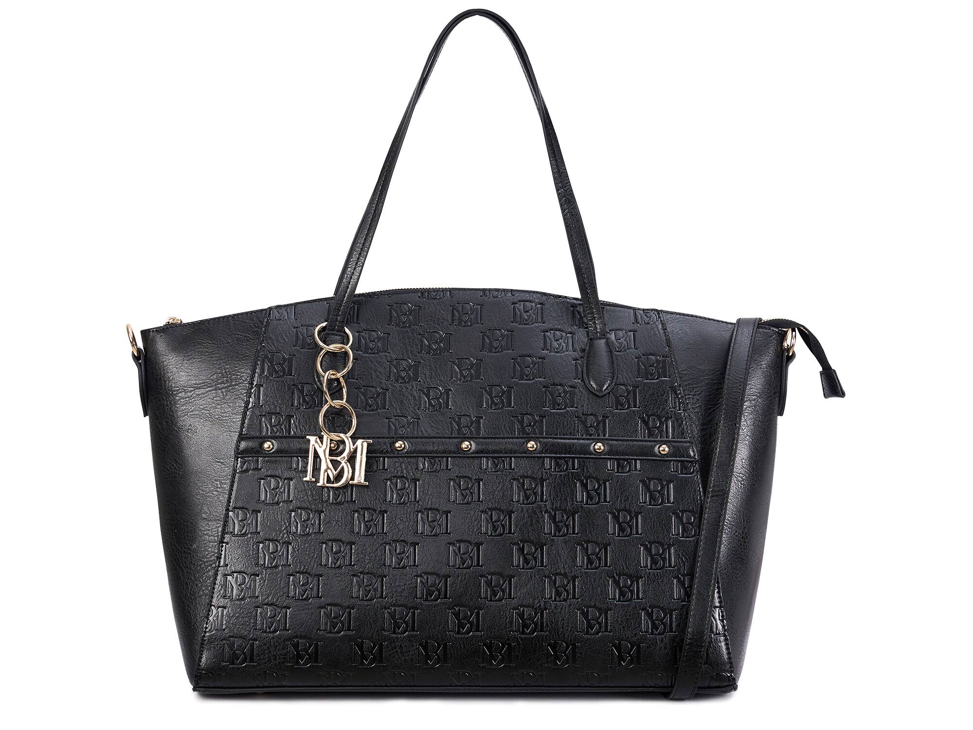 Badgley Mischka - Caroline Vegan Leather Weekender Duffel Bag - Black