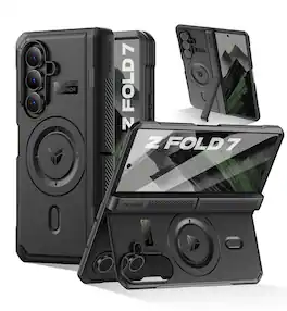 Dexnor - Magnetic for Samsung Galaxy Z Fold 7 CaseCompatible with MagSafe Full-Body Rugged Protective Cover Bumper Cases 6.5" - Black