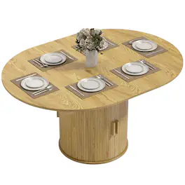 Homcom - Dining Table for 6 - Natural Wood