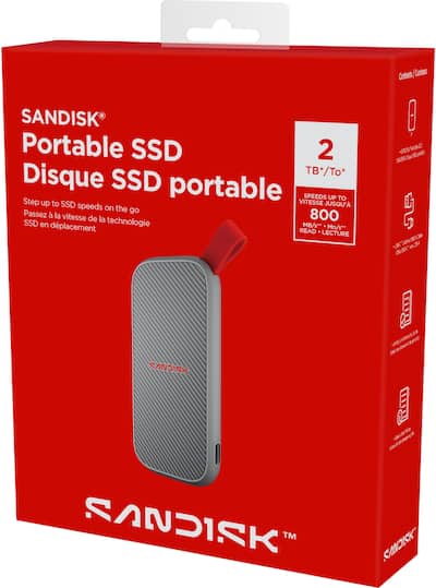 SanDisk 2TB External USB 3.2 Gen 2 Type C Portable SSD Gray SanDisk 2TB External USB 3.2 Gen 2 Type C Portable SSD Gray