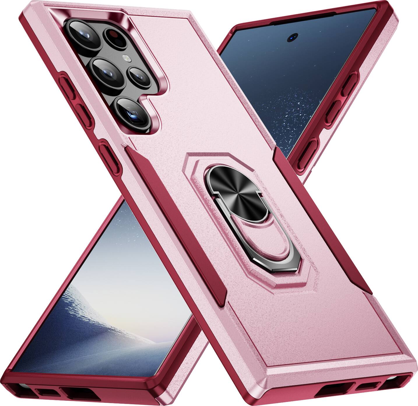 Alt View 12. SaharaCase - ArmorPro Kickstand Case for Samsung Galaxy S24 Ultra - Wild Pink.