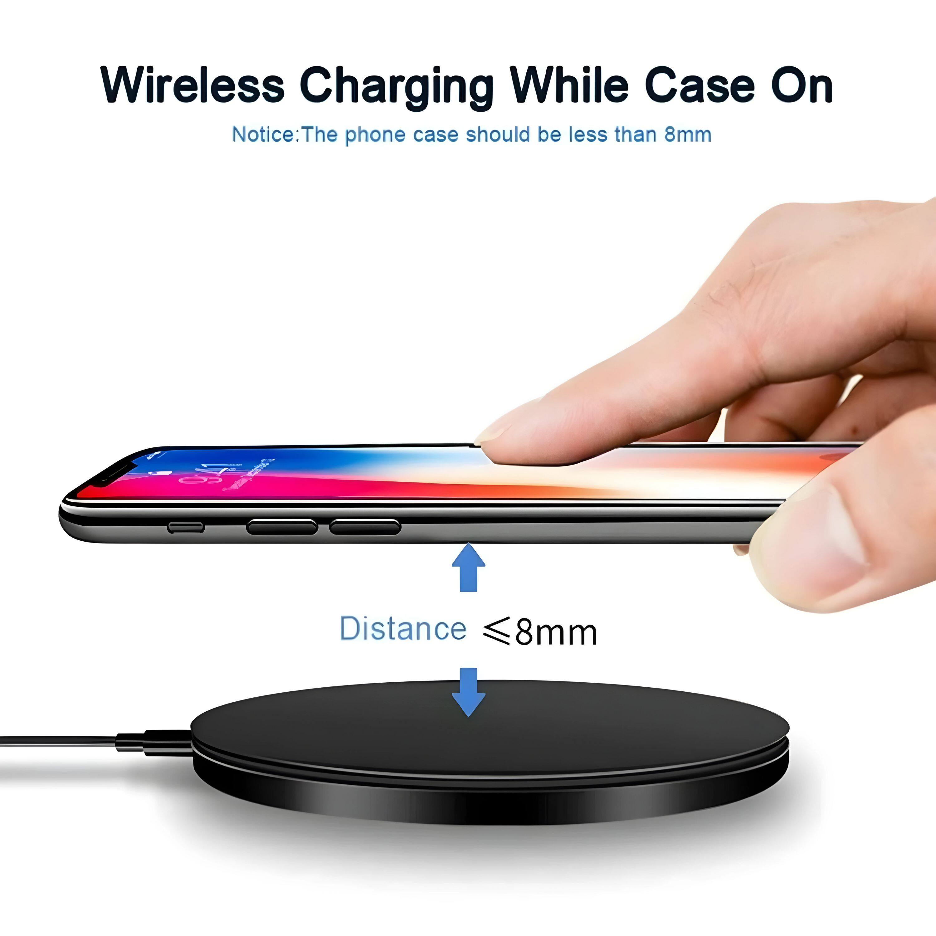 Wireless Charging While Case On

Notice: The phone case should be less than 8mm

Distance ≤8mm
