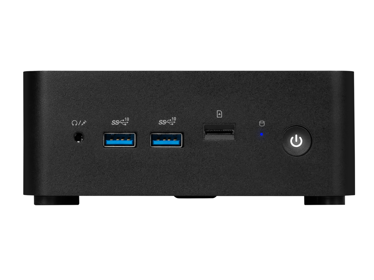 Alt View 2. MSI - MSI Desktop Computer Cubi NUC 1MG-010US Intel Core 3 100U 8GB DDR5 500GB PCIe SSD Intel Graphics Windows 11 Pro 64-bit - Black.