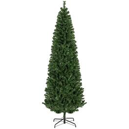 Boyel Living - 7ft Pencil Christmas Tree Slim Douglas Fir with Realistic Branches 818 Tips and Metal Base - Green