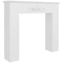 Homcom - Fireplace Surround, Modern Fireplace Mantel with Leg for Electric Fireplaces - White