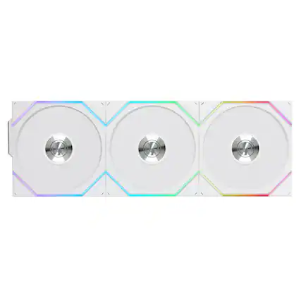 Front. Lian Li - Lian Li UNI Fan TL 120 Reverse Blade Wireless 3-Pack - White.