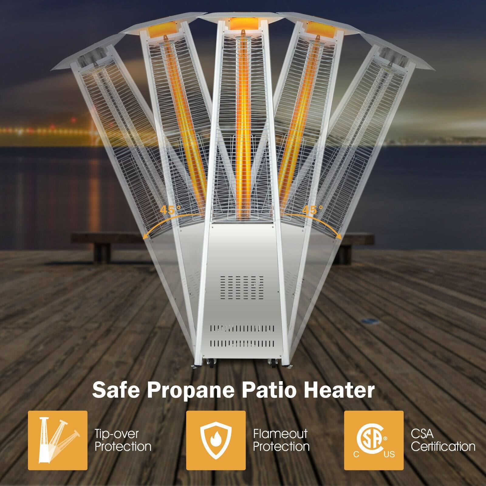Safe Propane Patio Heater Tip-over Flameout Protection CSA Certification