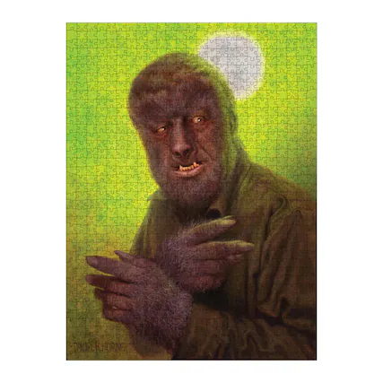 Front. Trick or Treat Studios - Universal Monsters Wolfman 1000 Piece Jigsaw Puzzle - Multicolor.