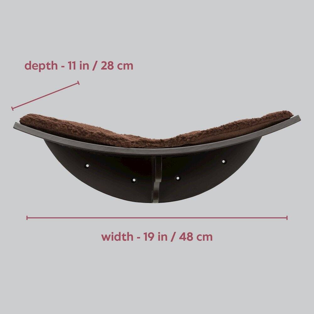 depth - 11 in / 28 cm  
width - 19 in / 48 cm