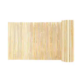 VEVOR - Natural Bamboo Slat Screening, Eco-Friendly Privacy Bamboo Slat Fence, 3 ft H x 19.6 ft L Decorative Bamboo Screen Panel - Natural Wood