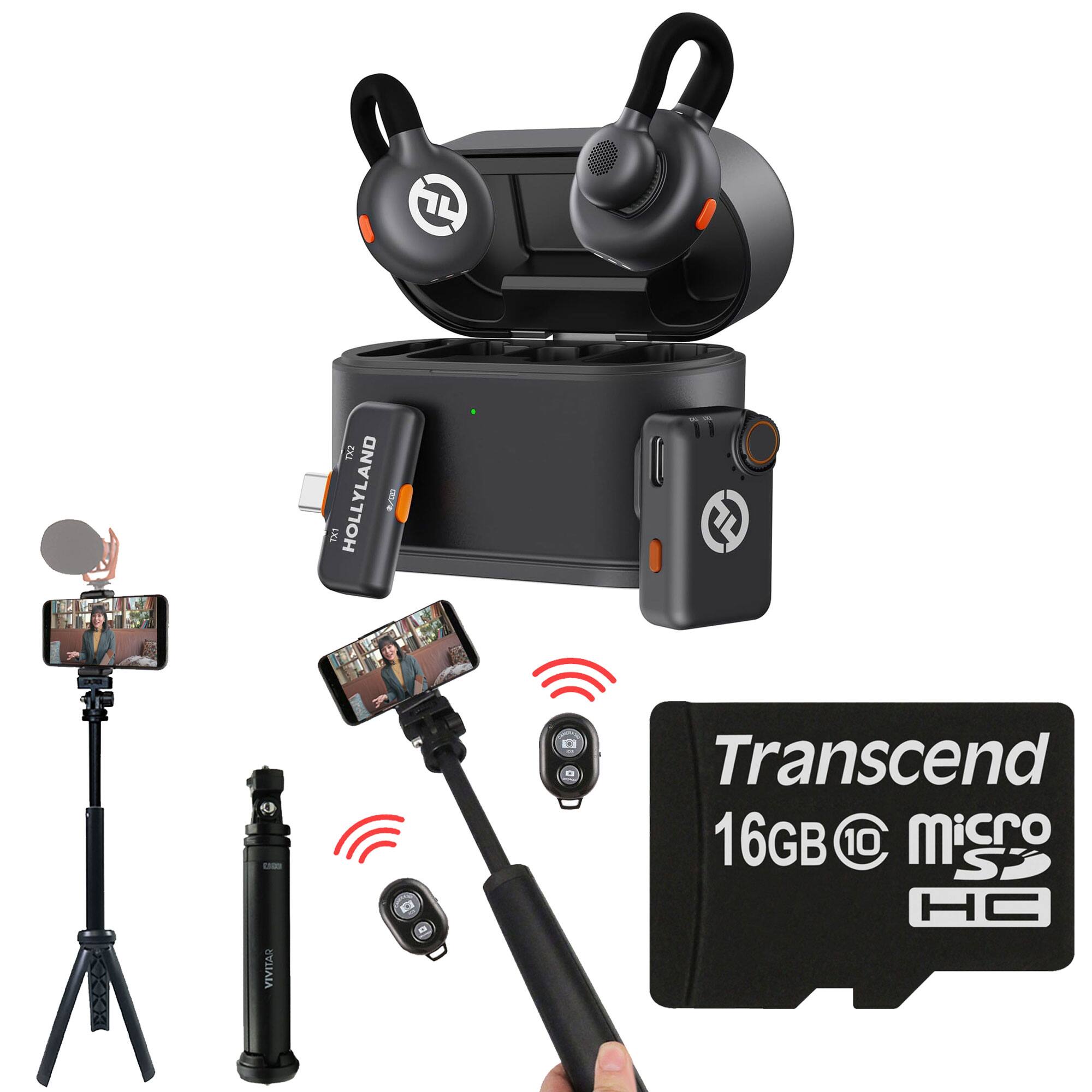 HOLLYLAND - LARK M2S Mini Combo Wireless Mic System Universal Content Creation Kit
