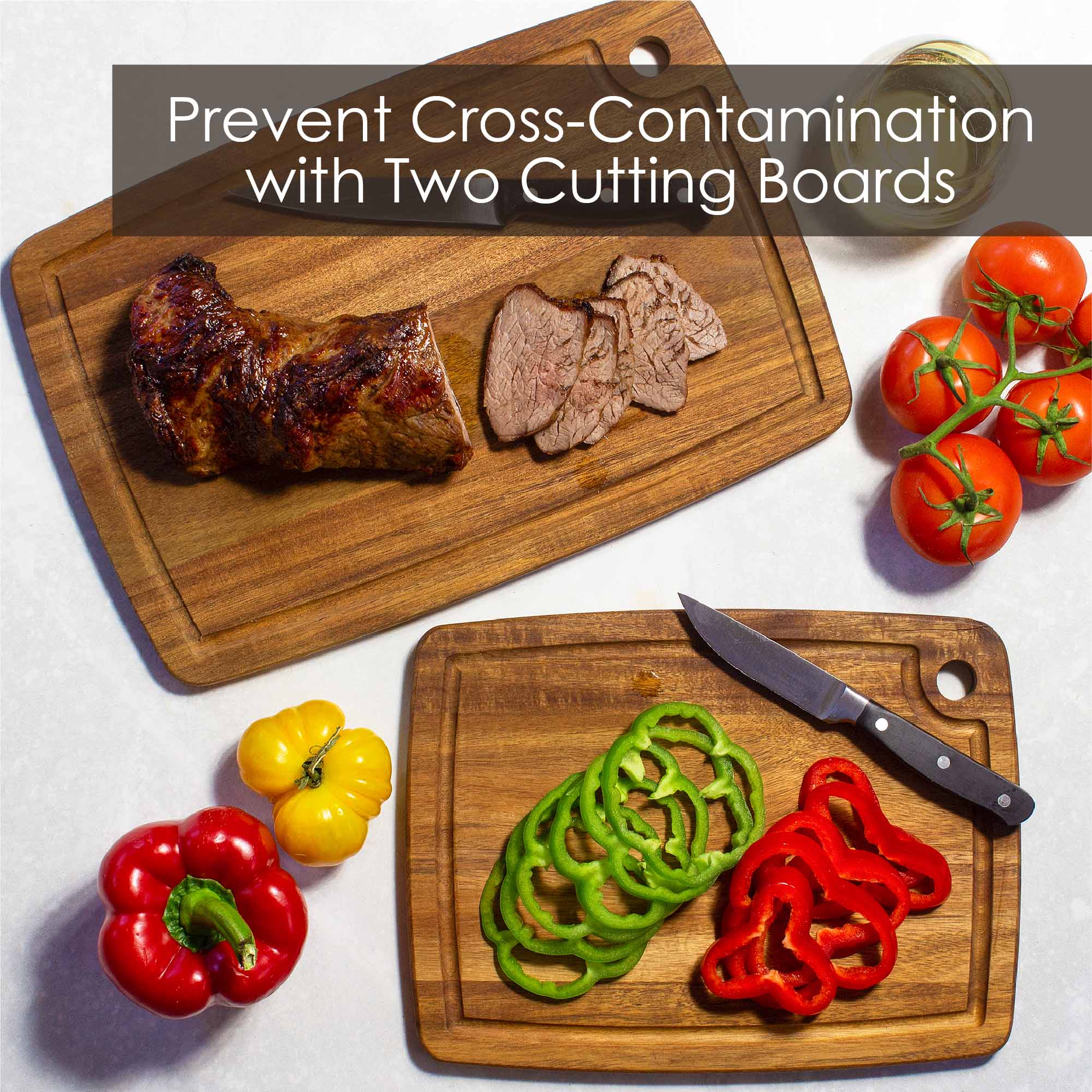 Prevent Cross-Contamination with Two Cutting Boards