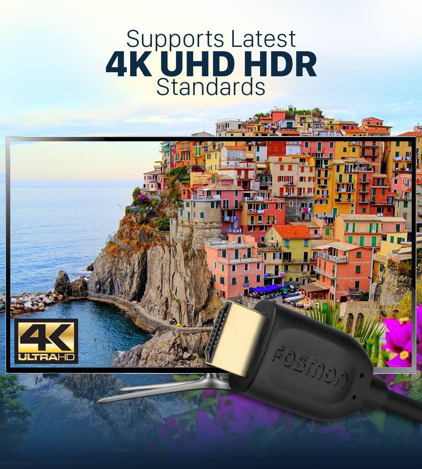Supports Latest 4K UHD HDR Standards, 4K ULTRAHD, FosMon