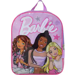 UPD - Barbie and Friends 15" Pink School Backpack for Girls - Multicolored