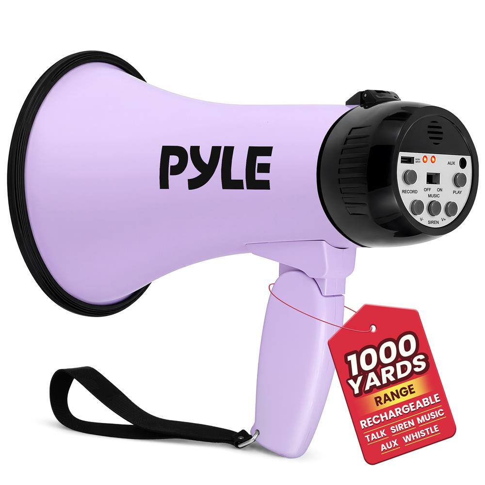 PYLE OFF ON RECORD MUSIC AUX PLAY  
SIMFN 1000 YARDS RANGE RECHARGEABLE SIREN MUSIC TALK WHISTLE AUX
