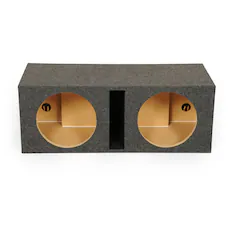Front. QPower - Q Power QBASS Dual 10 Inch Heavy Duty Car Audio Subwoofer Enclosure Box - Charcoal Gray.