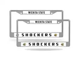 Rico Industries - Wichita State Shockers (Set of 2) Chrome Metal License Plate Frames - Multi