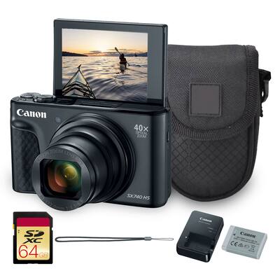 Canon PowerShot SX740 HS Digital Camera Black (2955C001) Travel Canon PowerShot SX740 HS Digital Camera Black (2955C001) Travel