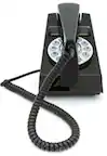 Front. PopMarket - GPO Retro GPOTRMB Trim phone Desktop or Wall Mountable - Black - MISC ACCESSORY - Black.