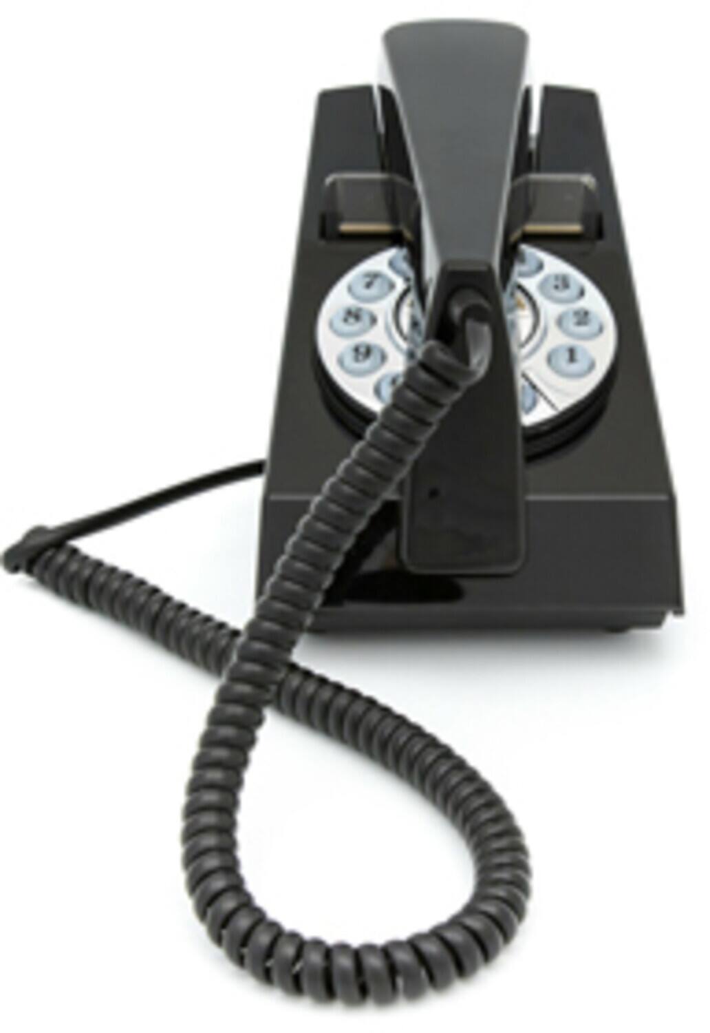Front. PopMarket - GPO Retro GPOTRMB Trim phone Desktop or Wall Mountable - Black   - MISC ACCESSORY - Black.