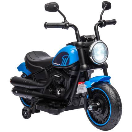 Front. Aosom - Kids Motorcycle with Training Wheels, 6V Ride-on Toy for Toddler 18-48mos, Battery Motorbike with 1-Button Start.