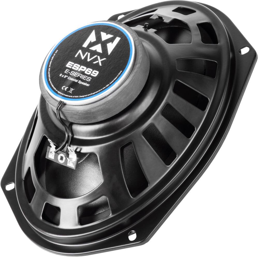 E W NVX ESP69 6x9 9 E-SERIES Coaxial Speaker CE i - repatene X Ingreered ntmante - a oo Copar