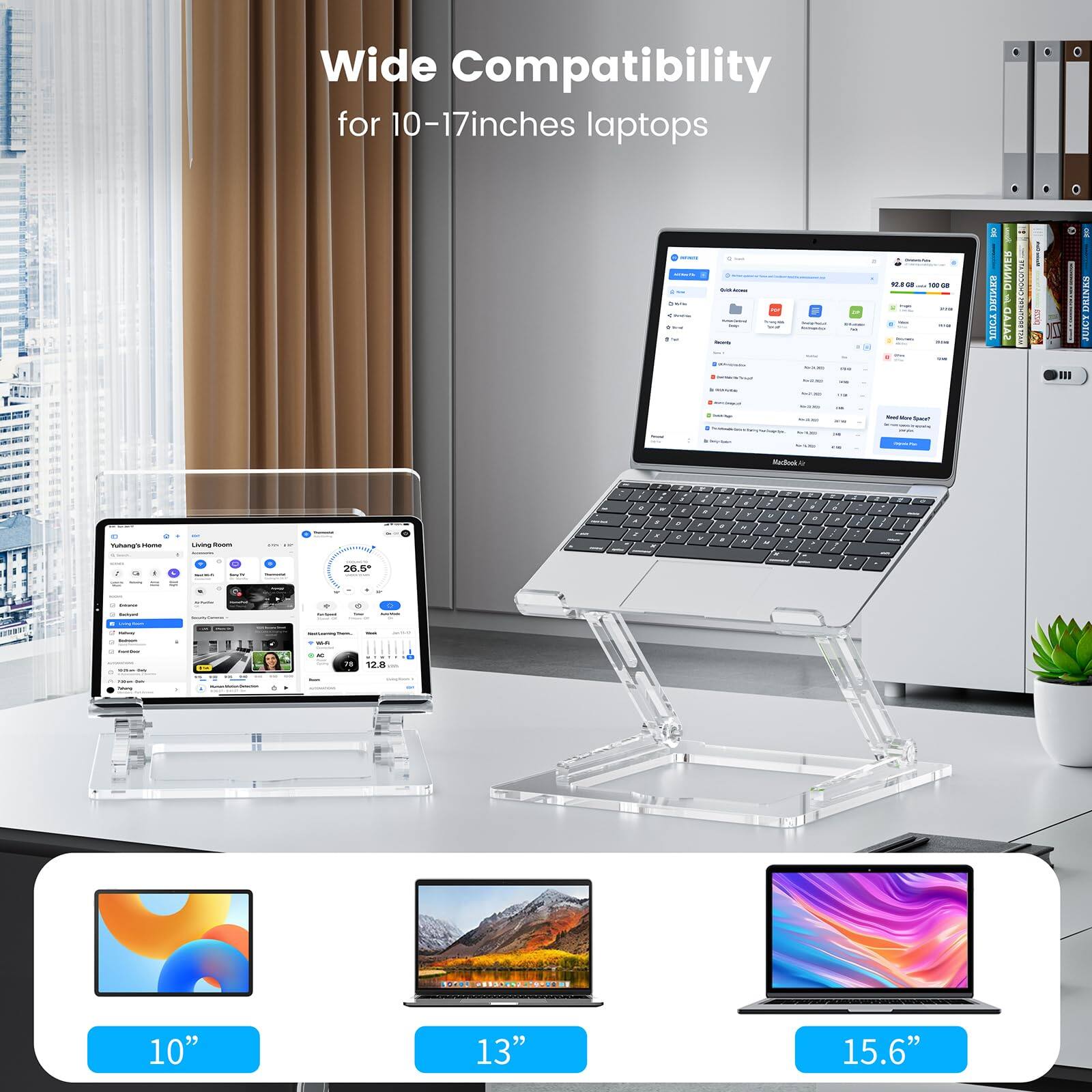 Wide Compatibility for 10-17 inches laptops

10"
13"
15.6"
