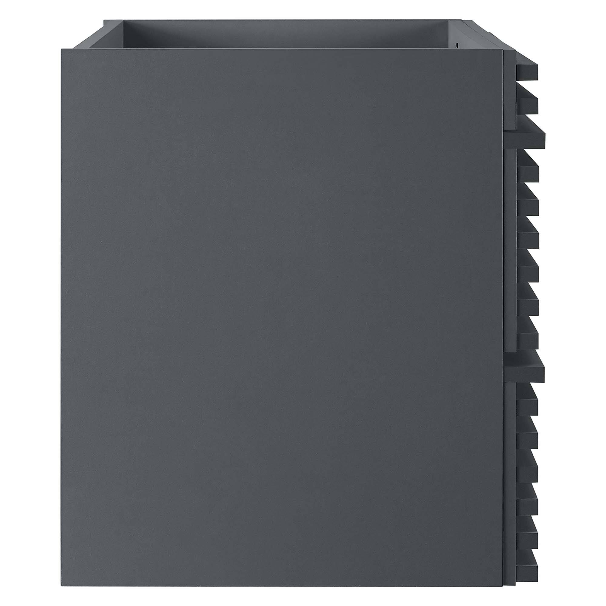 Alt View 1. Modway - Render Wall-Mount Bathroom Cabinet Basin Not Included - Gray.