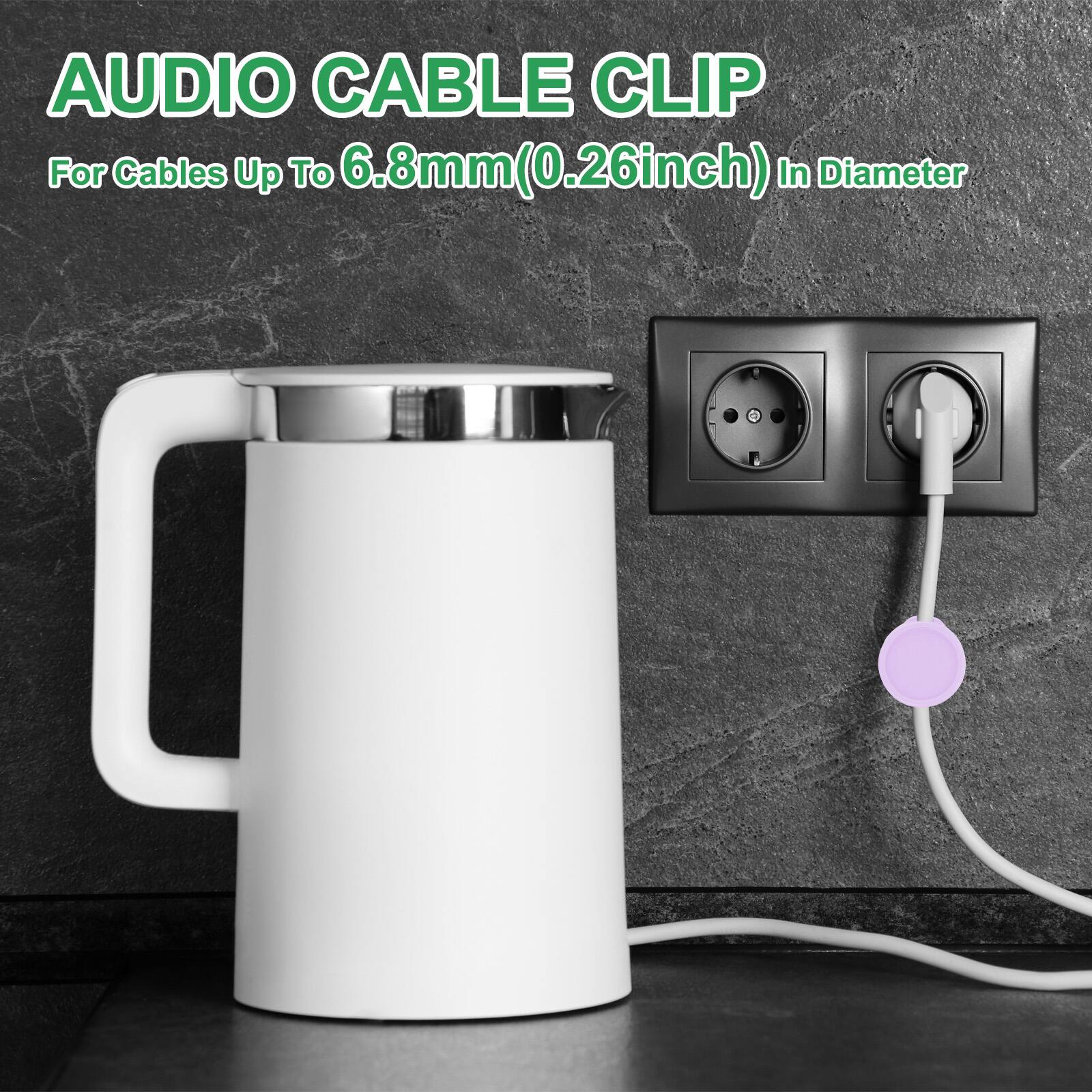 AUDIO CABLE CLIP  
For Cables Up To 6.8mm (0.26 inch) In Diameter