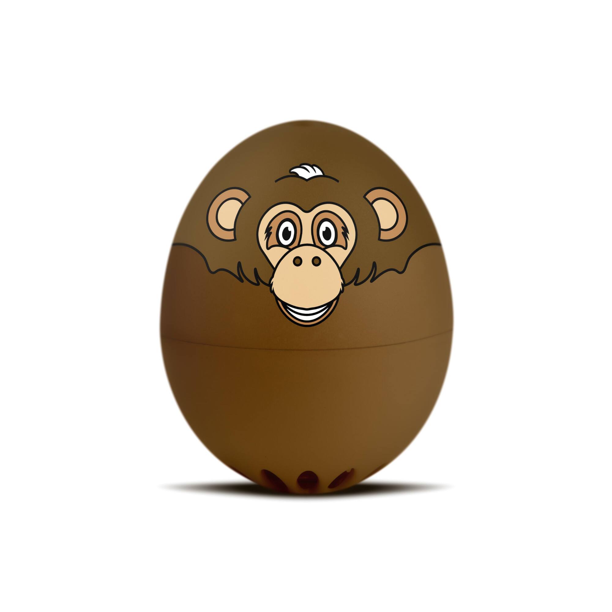 Left. BrainStream - BrainStream Monkey BeepEgg Singing Egg Timer for Soft, Medium & Hard-Boiled Eggs - Brown.