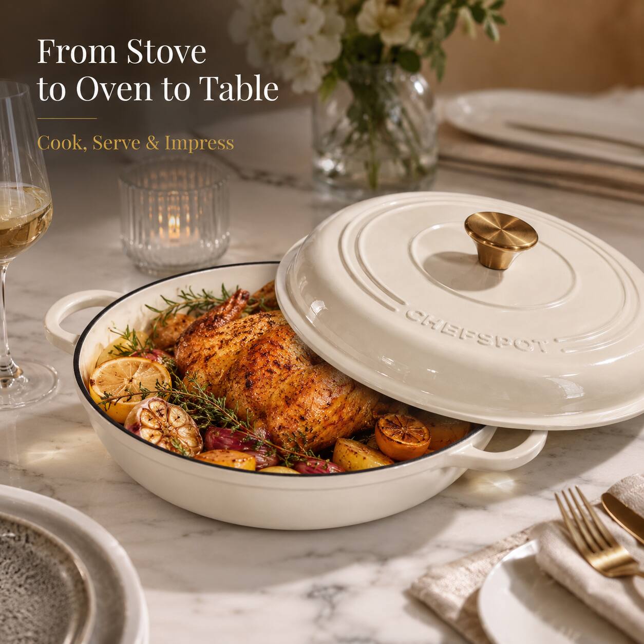 From Stove to Oven to Table  
Cook, Serve & Impress  
CHEFSPOT