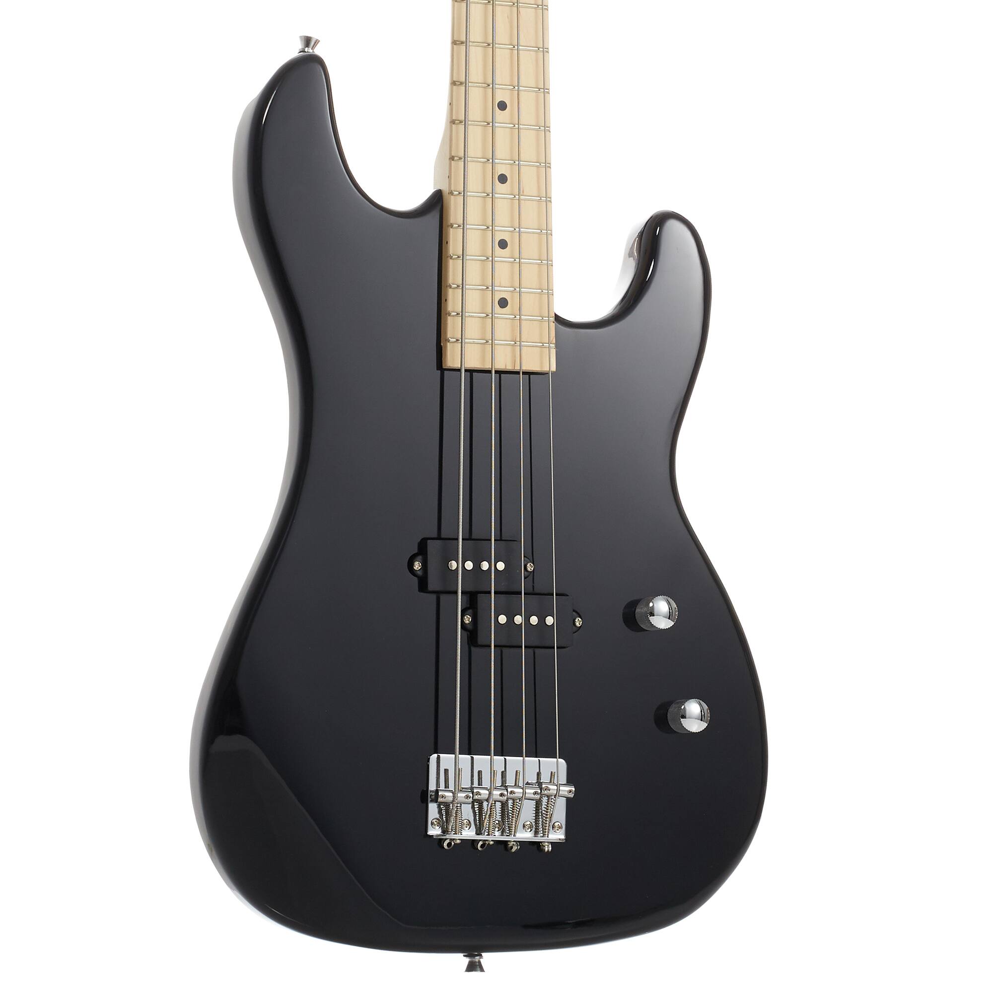 Alt View 1. Davison Guitars - Electric Bass Guitar with 15-Watt Amp - Right Handed Beginner Kit - Black.