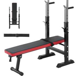 VEVOR - Weight Bench, Adjustable Weight Bench for Full Body Workout, 400lbs Exercise Sit up Bench for Home Gym Strength Training - Black,Red