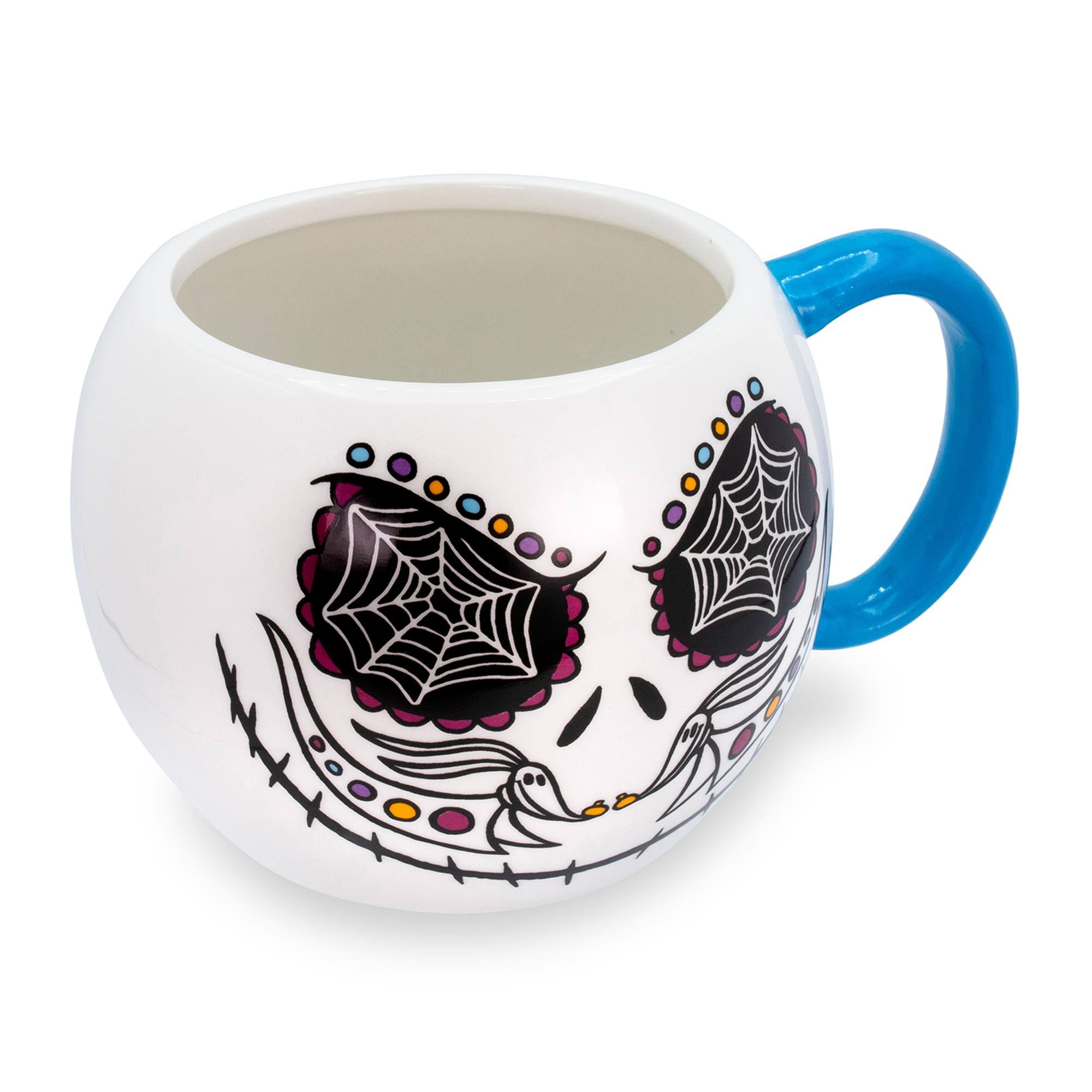 Alt View 1. Disney - Disney Nightmare Before Christmas Jack Skellington Day of the Dead Ceramic Mug - White.