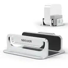 Front. Neewer - DS025 Desktop Mount for Mac mini M4/M4 Pro, PC Slot, SSD Storage, Aluminum Alloy - silver.