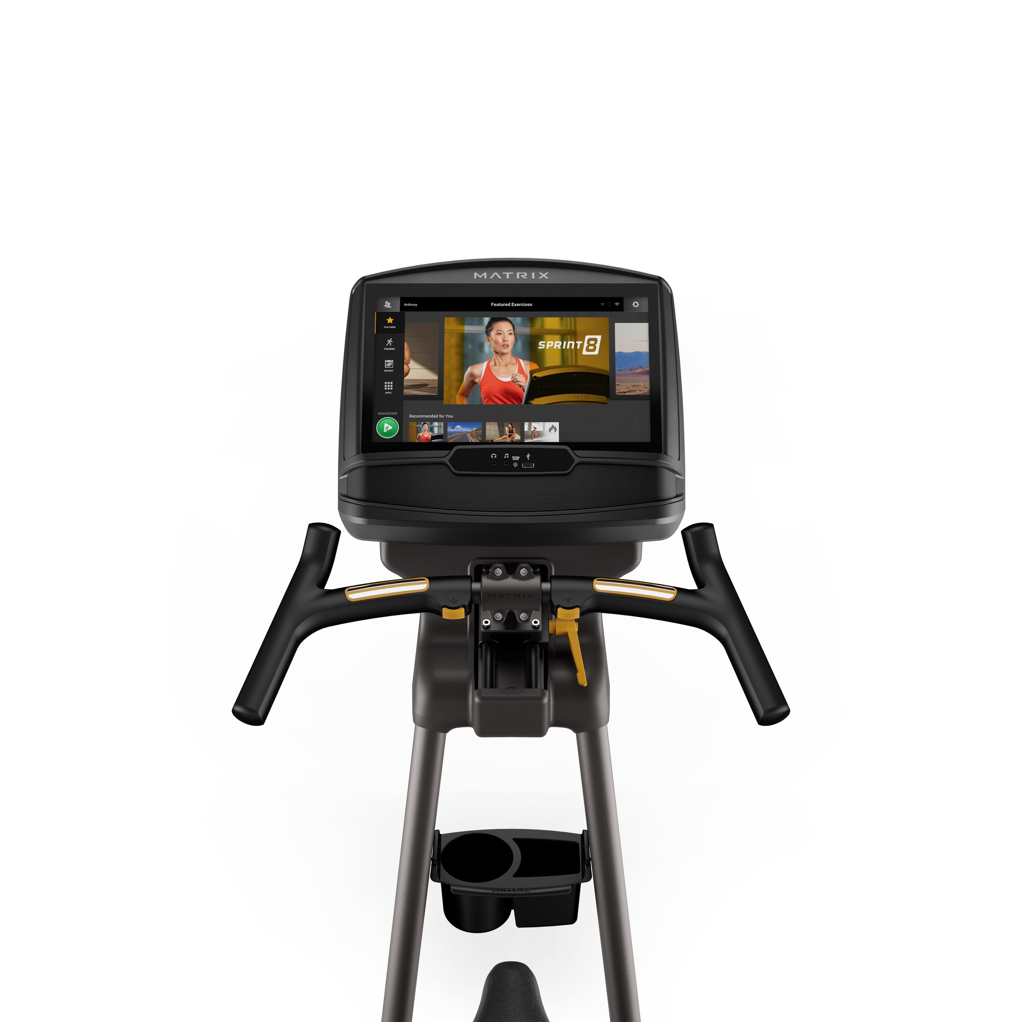 Alt View 14. Matrix - U50 Upright Bike with XIR console - Black.