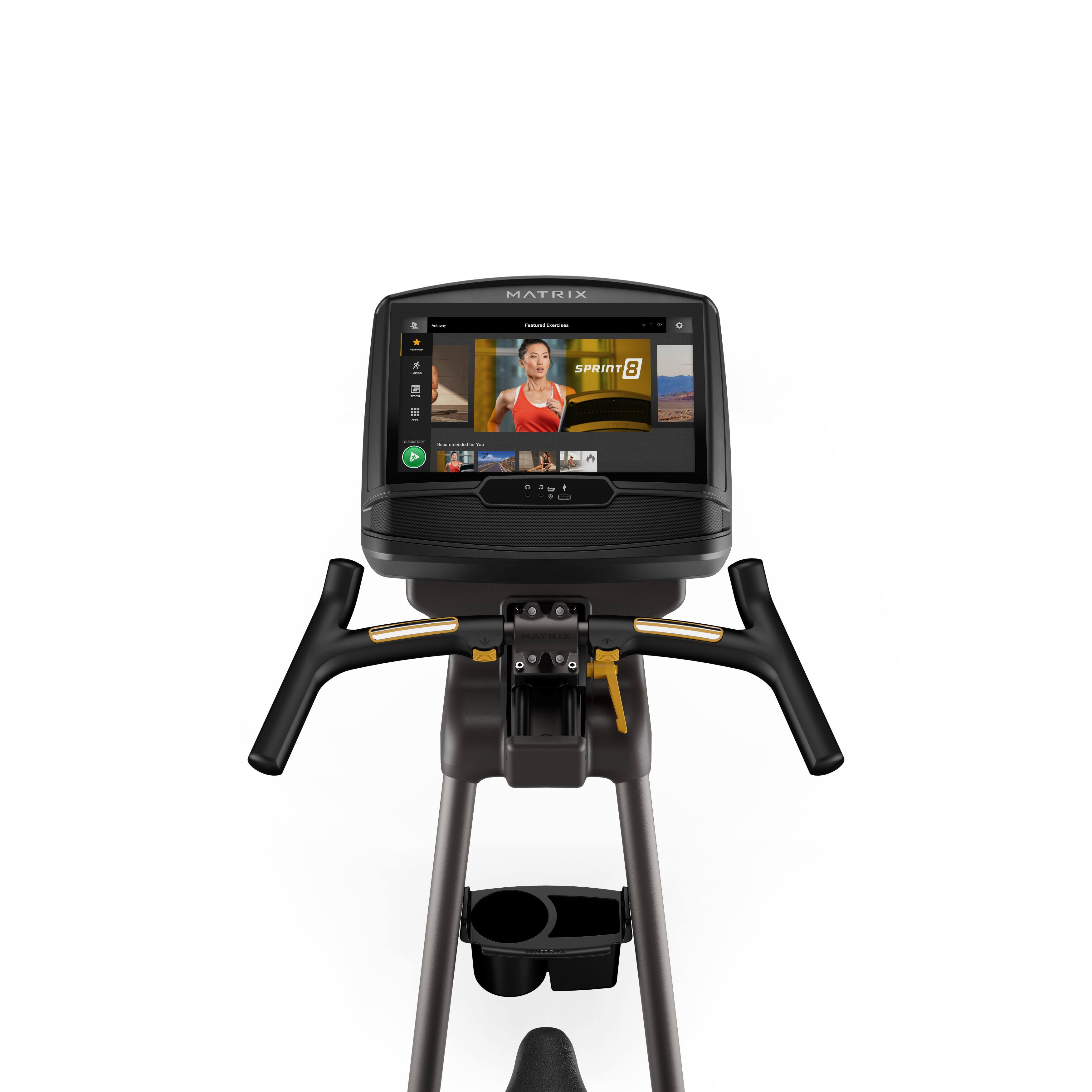 Alt View 14. Matrix - U50 Upright Bike with XIR console - Black.