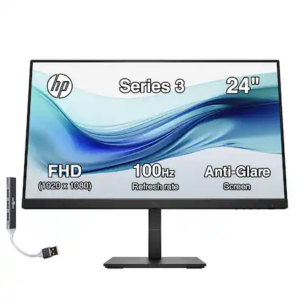 HP Series 3 24" FHD (1920 x 1080) 100Hz Anti-Glare Refresh Rate Screen