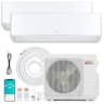 Costway - X-Pro 18000 BTU 2 Zone 9K + 9K Mini Split Air Conditioner, WiFi Enabled, 24 SEER2 - White