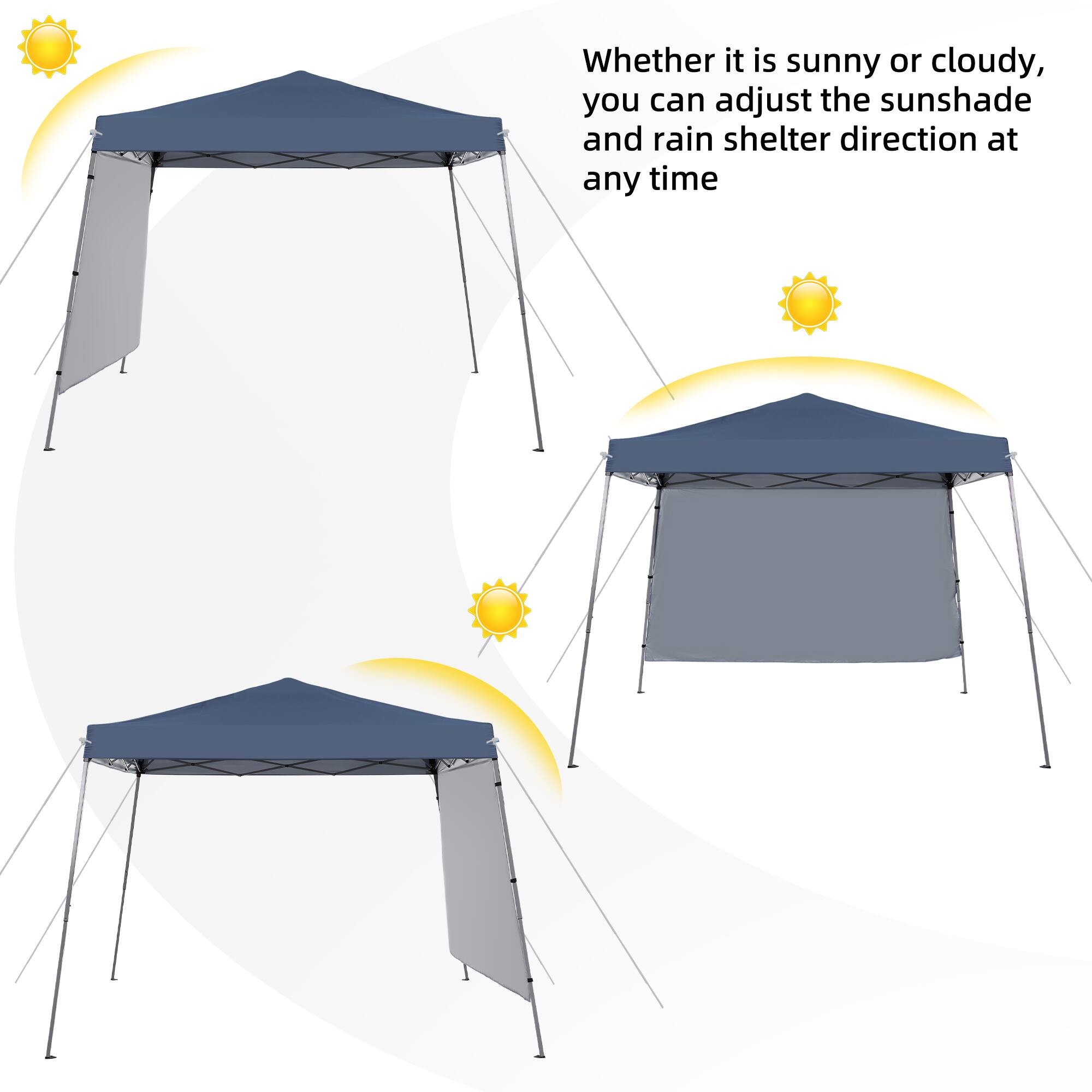 Whether it is sunny or cloudy, you can adjust the sunshade and rain shelter direction at any time