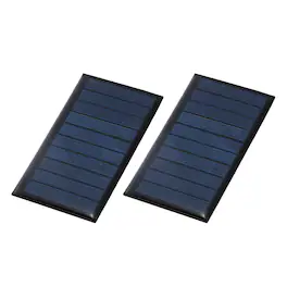 Unique Bargains - 2pcs 5V 0.45W 90mA Mini Solar Panels, Small Solar PV Cells for DIY Electric Toy Materials Kits - Black