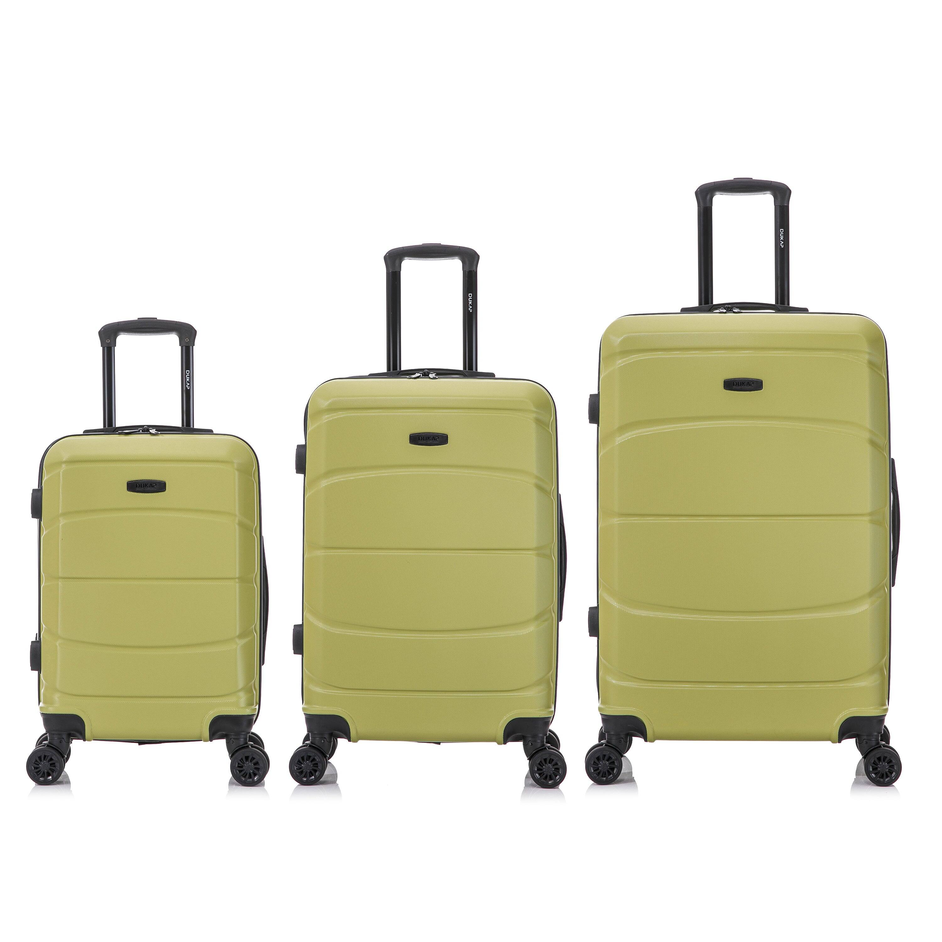 Alt View 4. DUKAP - Sense Lightweight Hardside Spinner 3 Piece Luggage Set  20"/24"/28" - GREEN.