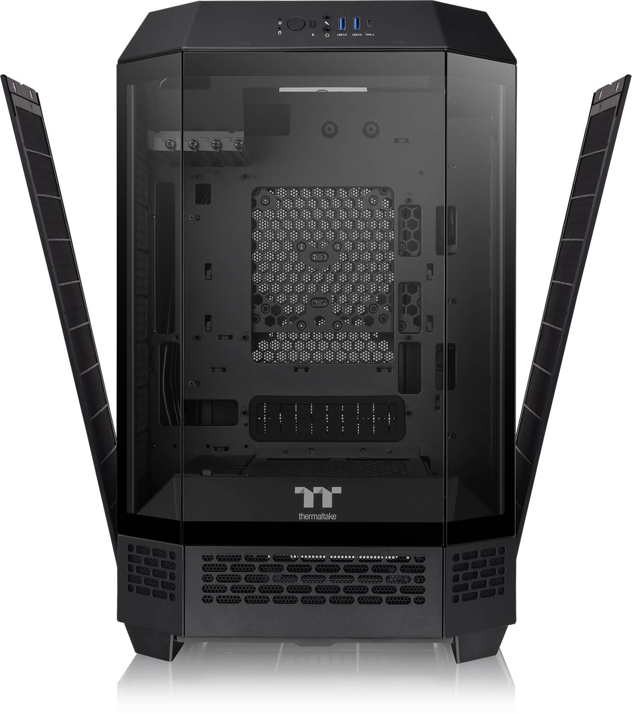 Alt View 12. Thermaltake - The Tower 300 Micro ATX PC Case - Black.