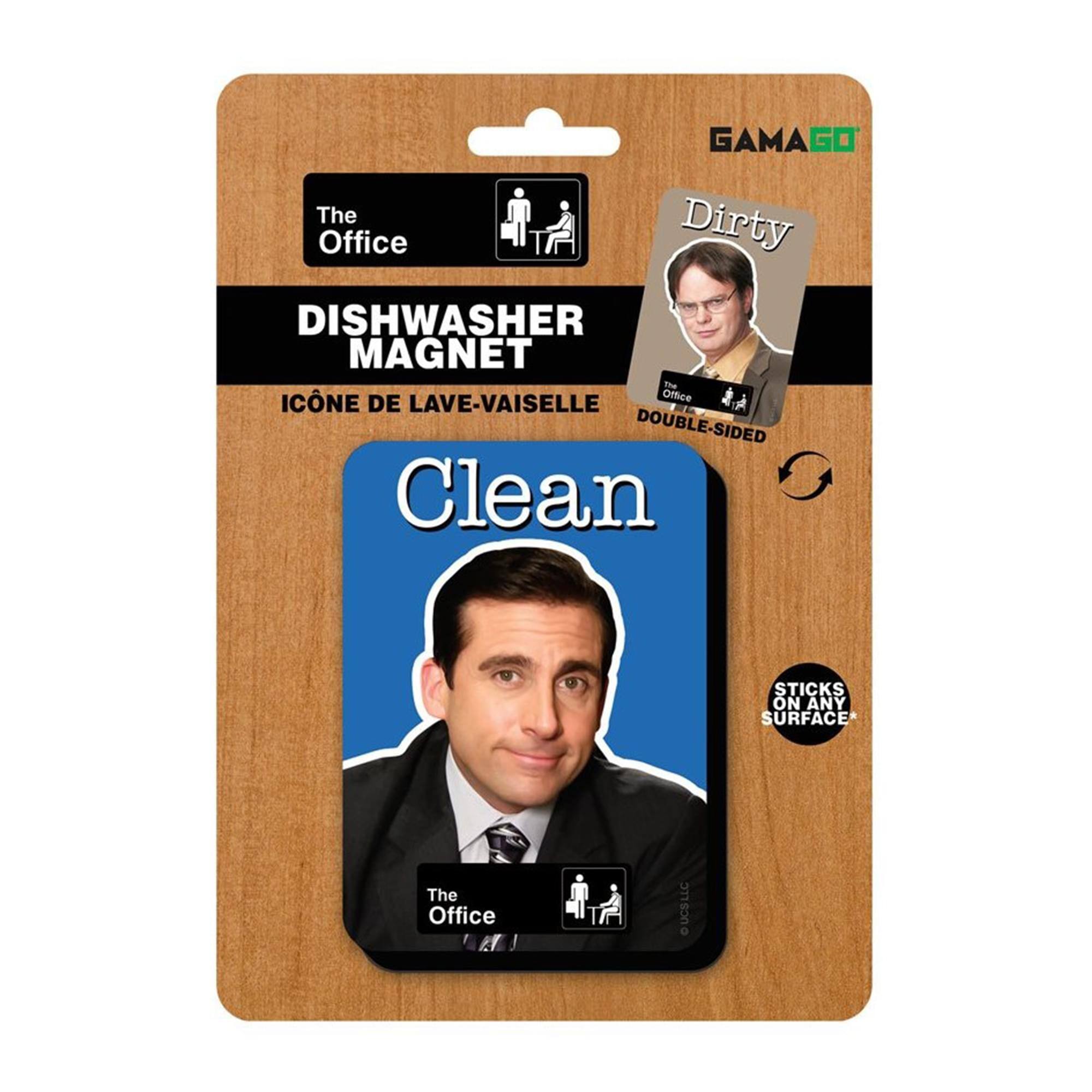 GAMAGO The Office Dirty DISHWASHER MAGNET ICÔNE DE LAVE-VAISSELLE Office DOUBLE-SIDED Clean STICKS ON ANY SURFACE