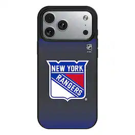Keyscaper - NHL - New York Rangers Linen Logo iPhone Magnetic Bump Case - 15 - Black