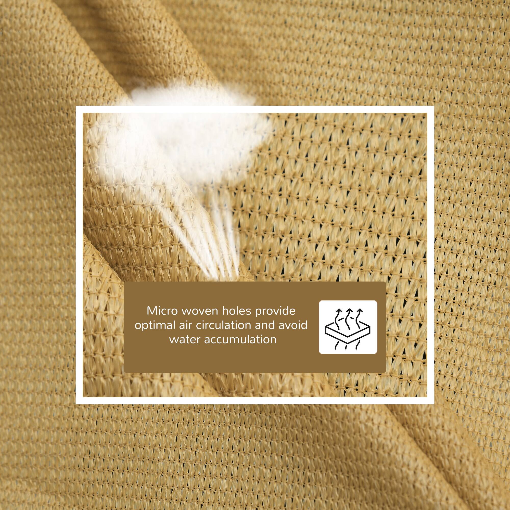 Micro woven holes provide optimal air circulation and avoid water accumulation.