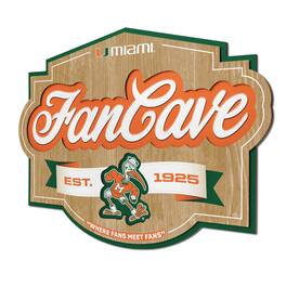 YouTheFan - Miami Hurricanes 12.5" x 17" Fan Cave Sign - Multicolor