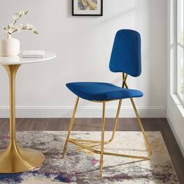 Ponder Performance Velvet Counter Stool by Modway - Navy